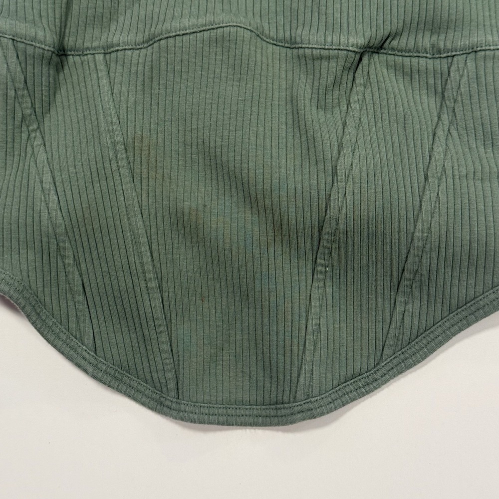 Victoria's Secret PINK Women's Size Large The Cinched Piqué Corset Top Green 51 - Picture 5 of 10